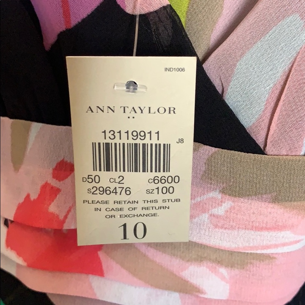Ann Taylor Pink Floral Bra Friendly Maxi Dress 10 - Picture 4 of 7